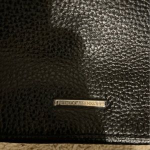 Black Rebecca Minkoff Leather Satchel. Ruched detailed.  Fairly used w/no damage